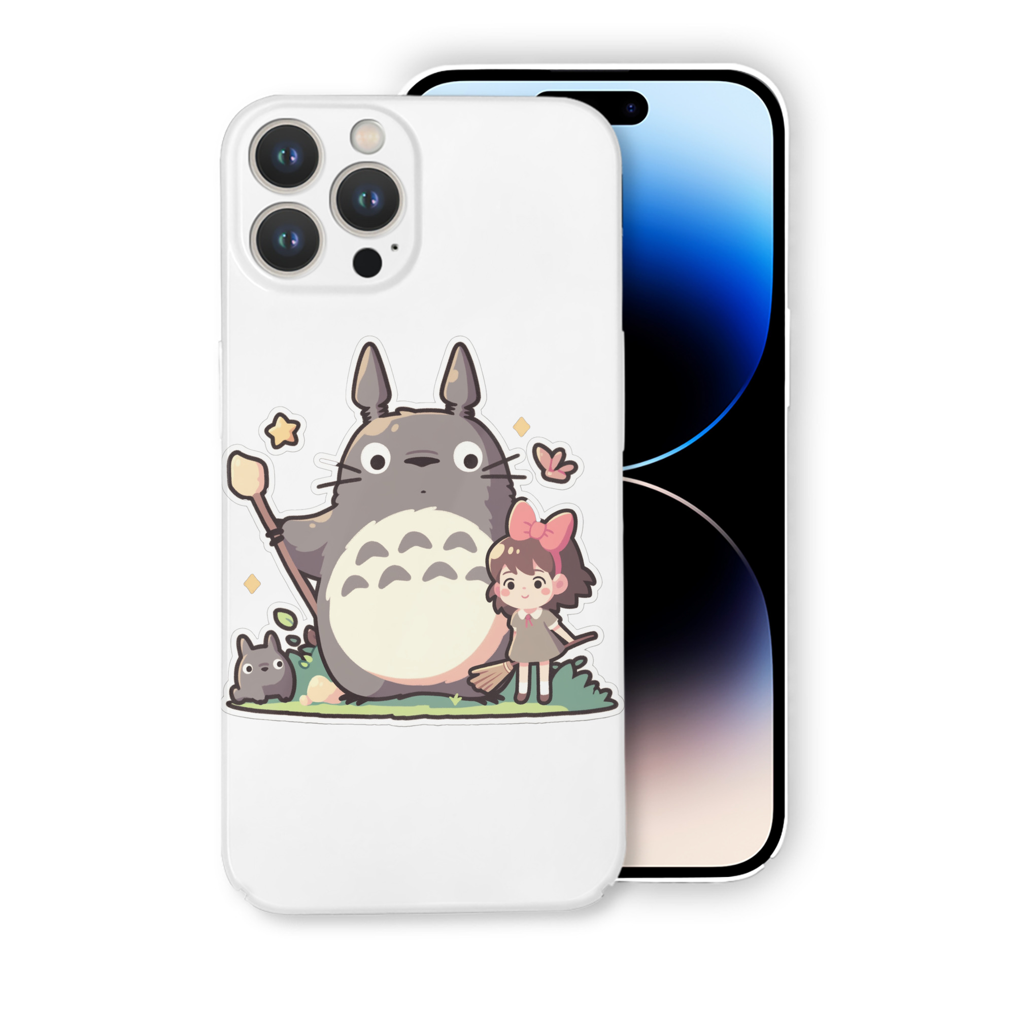 （画像用） となりのトトロ 草壁メイ 草壁サツキ My Neighbor Totoro Satsuki Kusakabe Mei Kusakabe 【iPhone 14シリーズ対応】ハードケース
